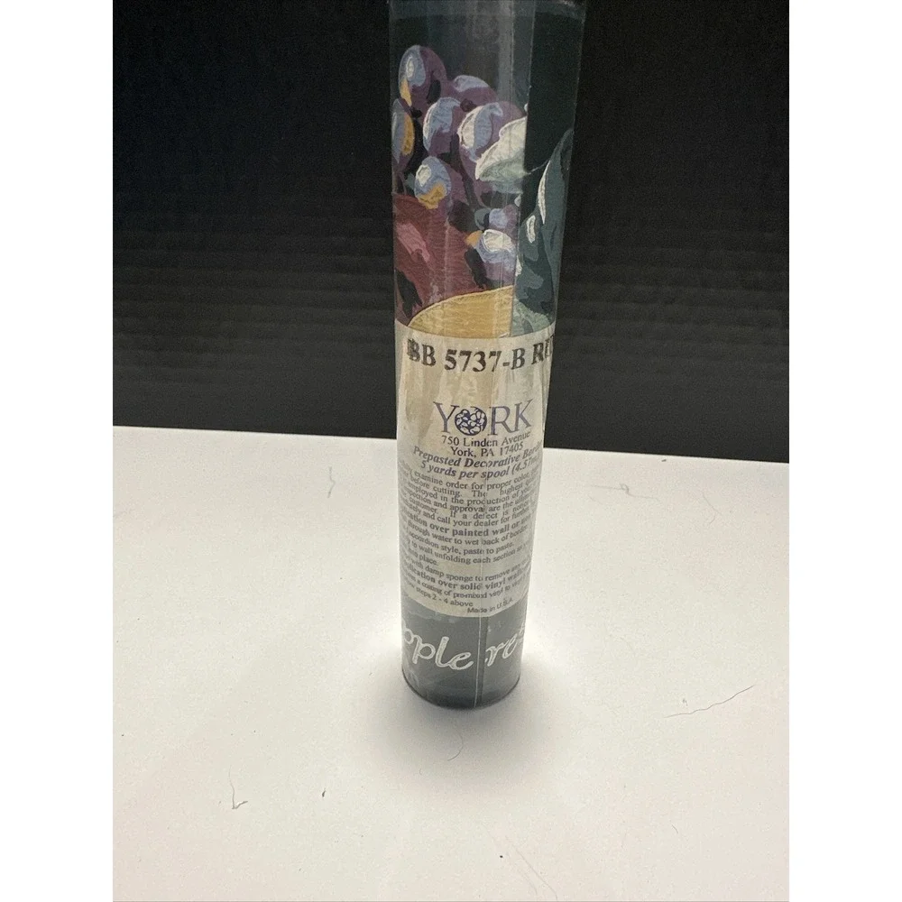 Vintage York Wallpaper Border Fruit Apple‎ Border 5 Yards Sealed